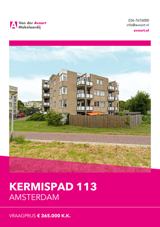 Brochure preview - Kermispad 113, 1033 ZB AMSTERDAM (1)