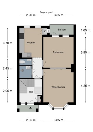 Floorplan - Prins Bernhardstraat 11, 6291 GV Vaals