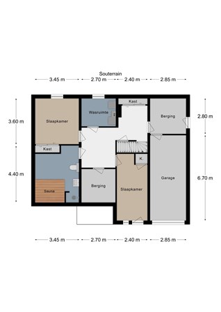 Floorplan - Parmentierstraat 35, 6417 AX Heerlen