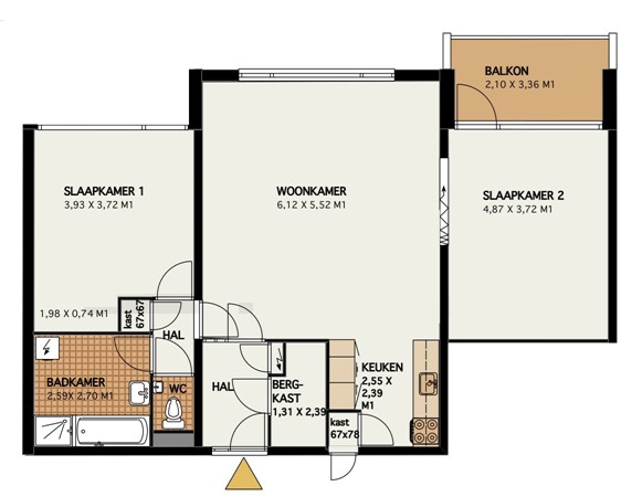 Floorplan - Ceresstraat 180, 6291 ZB Vaals