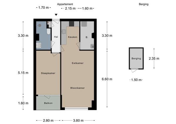 Floorplan - Aan de Weverij 51, 6291 KH Vaals