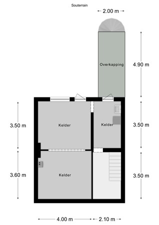 Floorplan - Meuserstraat 104, 6464 EJ Kerkrade