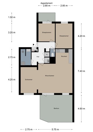 Floorplan - Pappersjans 5B, 6413 CK Heerlen
