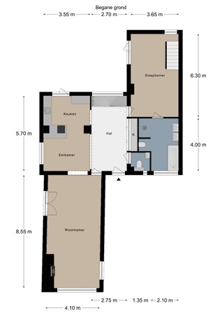 Floorplan - Bloemendalstraat 13, 6291 CL Vaals
