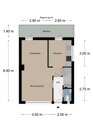 Floorplan - Tentstraat 73, 6291 BE Vaals