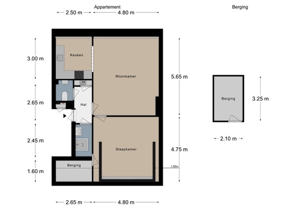 Floorplan - Lemiers-Rijksweg 55C, 6295 AK Lemiers