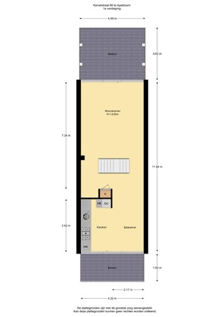 Kervelstraat 66, 7322 PX Apeldoorn - Kervelstraat 66 - 1e verdieping - 2D.jpg