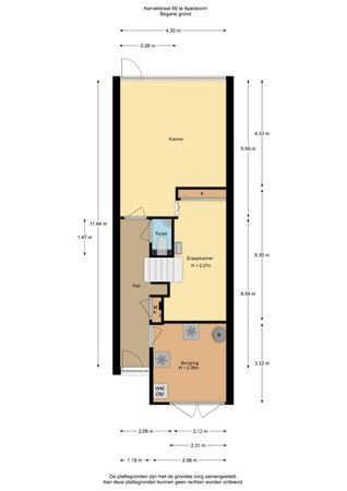 Kervelstraat 66, 7322 PX Apeldoorn - Kervelstraat 66 - Begane grond - 2D.jpg