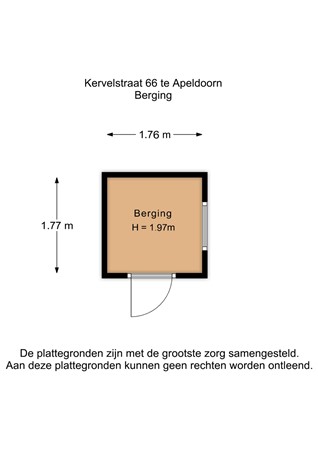Kervelstraat 66, 7322 PX Apeldoorn - Kervelstraat 66 - Berging - 2D.jpg
