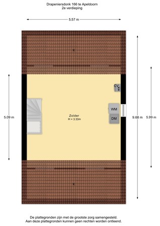 Drapeniersdonk 166, 7326 AJ Apeldoorn - Drapeniersdonk 166 - 2e verdieping - 2D.jpg