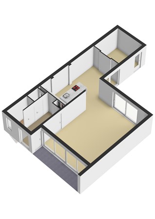 Waterlei 290, 7325 GM Apeldoorn - Waterlei 290-Begane grond - 3D.jpg