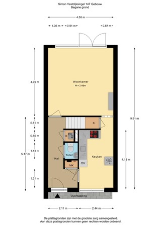 Simon Vestdijksingel 147, 6836 VB Arnhem - Simon Vestdijksesingel 147 - Begane grond - 2D.jpg