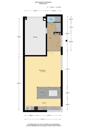 Spoorbrughof 2, 7321 BR Apeldoorn - Spoorbrughof 20 - Begane grond - 2D.jpg
