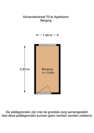 Korianderstraat 70, 7322 NE Apeldoorn - Korianderstraat 70 - Berging - 2D.jpg