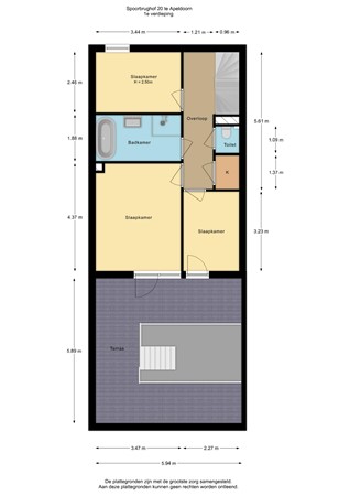 Spoorbrughof 2, 7321 BR Apeldoorn - Spoorbrughof 20 - 1e verdieping - 2D.jpg