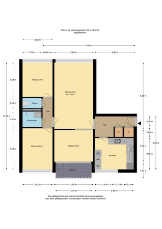 Pahud de Mortangesdreef 310, 3562 AJ Utrecht - Pahud de Mortangedreef 310-Appartement - 2D.jpg