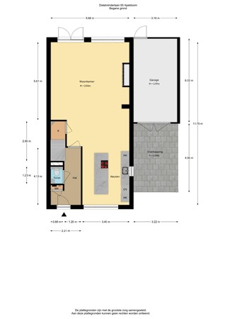Distelvlinderlaan 65, 7323 RK Apeldoorn - Distelvlinderlaan 65 - Begane grond - 2D.jpg