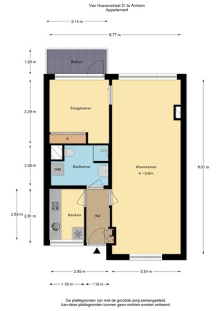Van Huevenstraat 31, 6824 ML Arnhem - Van Huevenstraat 31-Appartement - 2D.jpg