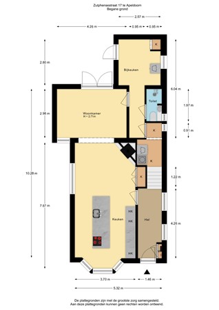 Zutphensestraat 17, 7321 CH Apeldoorn - Zutphensestraat 17 - Begane grond - 2D.jpg
