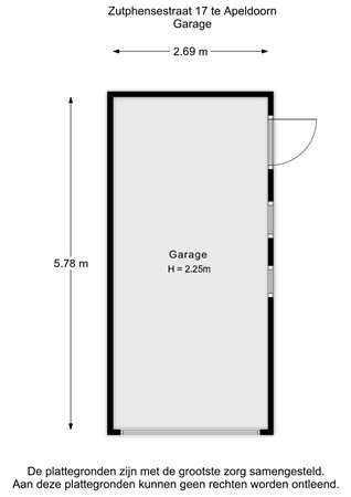 Zutphensestraat 17, 7321 CH Apeldoorn - Zutphensestraat 17 - Garage - 2D.jpg