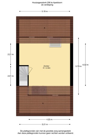 Houtzagersdonk 206, 7326 AC Apeldoorn - Houtzagersdonk 206 - 2e verdieping - 2D.jpg