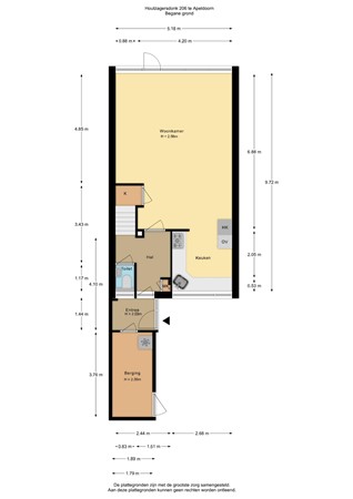Houtzagersdonk 206, 7326 AC Apeldoorn - Houtzagersdonk 206 - Begane grond - 2D.jpg