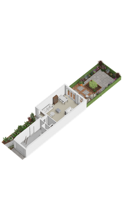 Meidoornplantsoen 33, 2161 MA Lisse - plattegrond meidoorn met tuin 3d.png