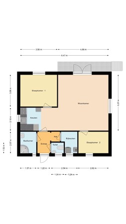 Floorplan - Vier Heultjes 423, 5161 PW Sprang-Capelle