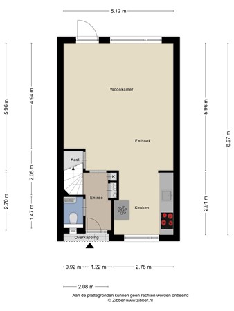Floorplan - Doornsingel 37, 5043 JC Tilburg
