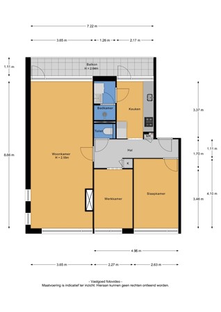 Floorplan - Azuurweg 298, 5044 KH Tilburg