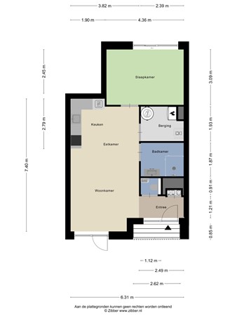Floorplan - Turfberg 51, 4703 HA Roosendaal
