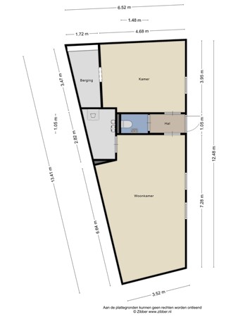 Floorplan - Kaaistraat 30, 4711 HX St. Willebrord
