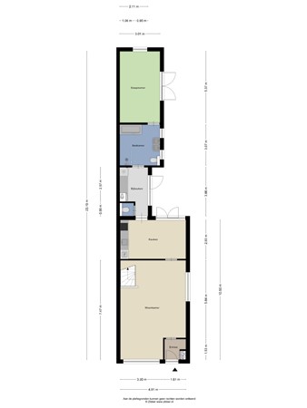 Floorplan - Burgerhoutsestraat 150, 4702 BH Roosendaal