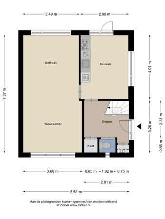Floorplan - Bergsebaan 50, 4709 AP Nispen