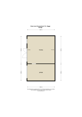 Floorplan - Onze Lieve Vrouwestraat 112, 4735 AG Zegge