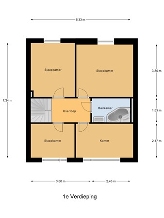 Koningin Julianastraat 40, 3466 LH Waarder - 1e_Verdieping.jpg