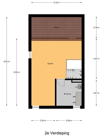 Dokter Van Westendorplaan 19, 2841 EH Moordrecht - 2e_Verdieping.jpg
