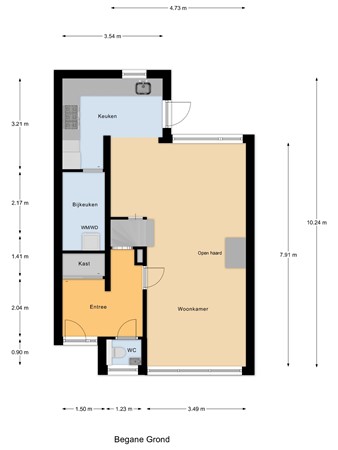 De Ruijterstraat 19, 3181 VG Rozenburg - Begane_Grond.jpg