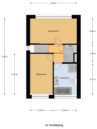 De Ruijterstraat 19, 3181 VG Rozenburg - 1e_Verdieping.jpg