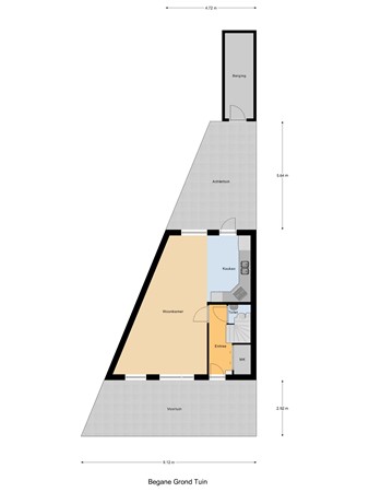 Verschansing 9, 3181 NG Rozenburg - Begane_Grond_Tuin.jpg