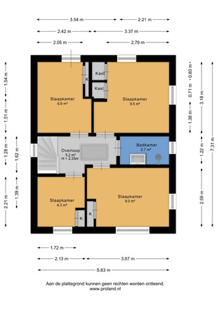 Leliestraat 46, 8441 DJ Heerenveen - Eerste verdieping - 2D.jpg