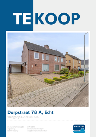 Brochure preview - Dorpstraat 78-A, 6102 TX ECHT (1)