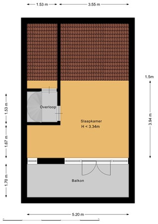 Floorplan - Jan van Zutphenstraat 65, 2037 VA Haarlem