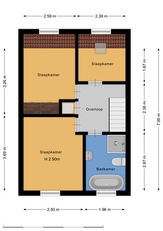 Floorplan - Atjehstraat 19, 2022 BL Haarlem