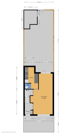 Floorplan - Gijsbrecht van Aemstelstraat 223, 2026 VE Haarlem