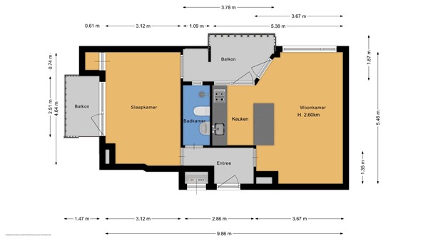 Floorplan - Van Leeuwenhoekstraat 5-87, 2014 GC Haarlem