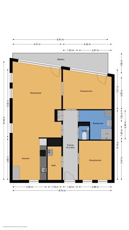 Floorplan - Rijksstraatweg 724, 2026 RK Haarlem