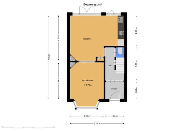Floorplan - Stalpaert van der Wielenstraat 37, 2026 TE Haarlem