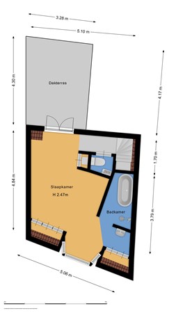 Floorplan - Nieuw Heiligland 2, 2011 EM Haarlem
