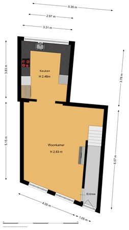 Floorplan - Nieuw Heiligland 2, 2011 EM Haarlem